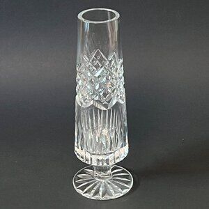 Crystal Footed Bud Vase 6-7/8" Clear Cut Glass